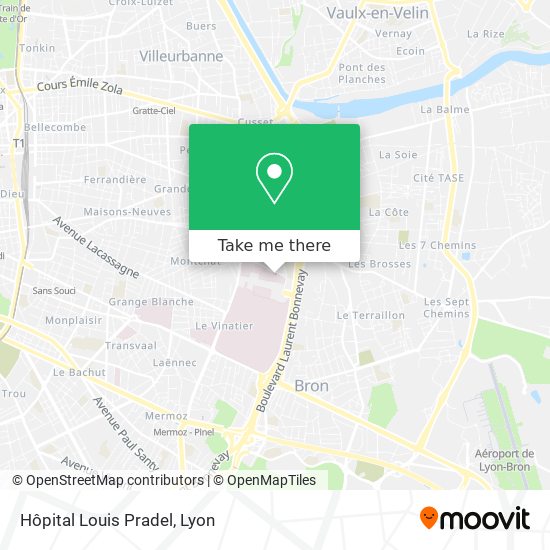 Hôpital Louis Pradel map