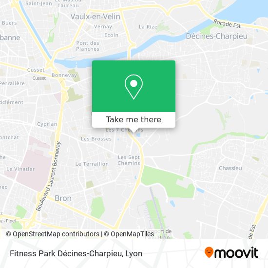 Fitness Park Décines-Charpieu map