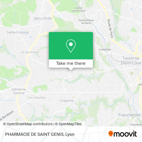 Mapa PHARMACIE DE SAINT GENIS