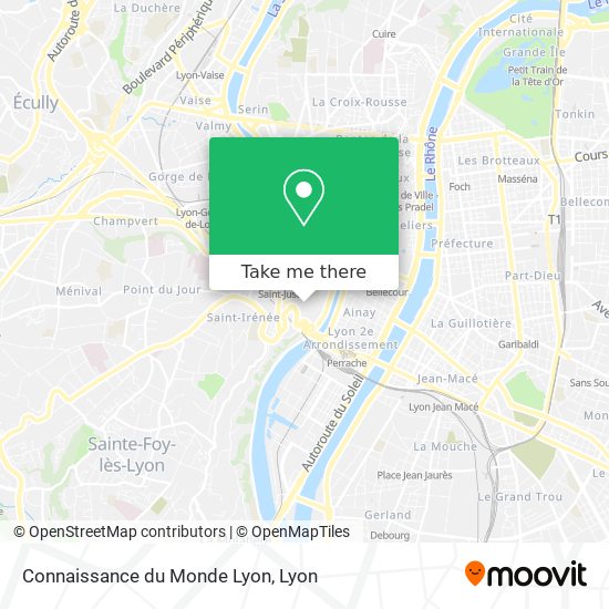 Connaissance du Monde Lyon map