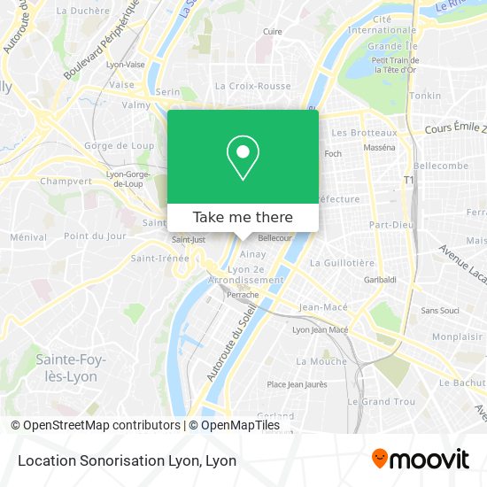 Location Sonorisation Lyon map