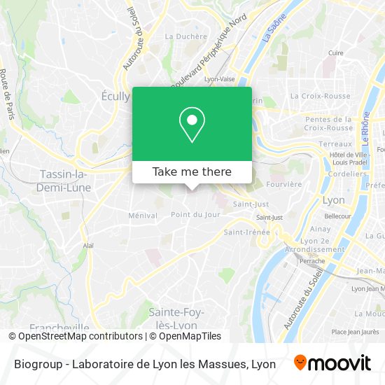 Biogroup - Laboratoire de Lyon les Massues map