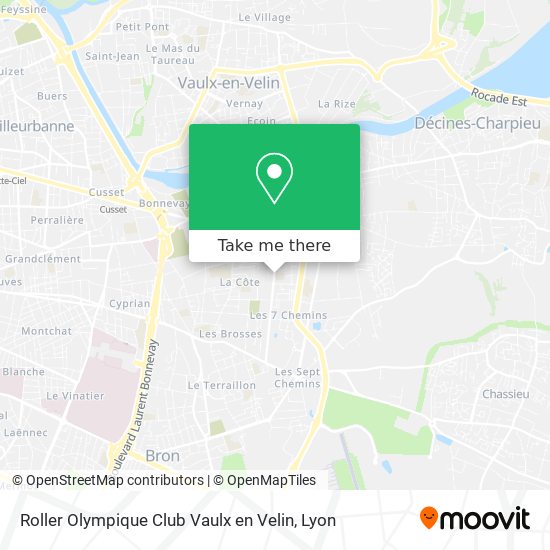 Mapa Roller Olympique Club Vaulx en Velin