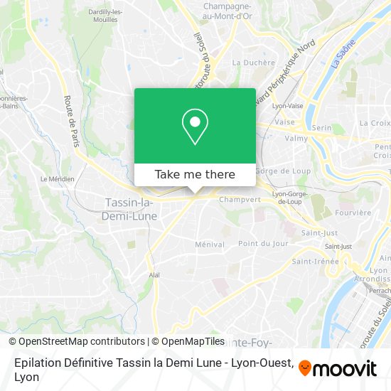 Epilation Définitive Tassin la Demi Lune - Lyon-Ouest map
