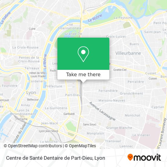Centre de Santé Dentaire de Part-Dieu map