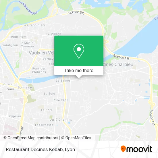 Restaurant Decines Kebab map