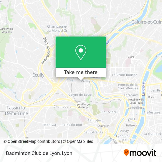 Mapa Badminton Club de Lyon