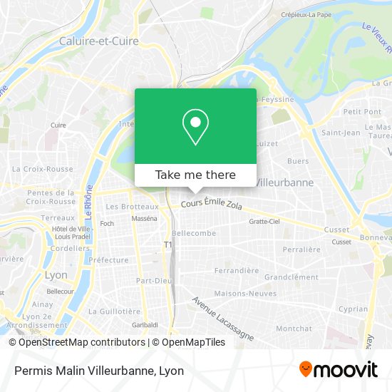 Permis Malin Villeurbanne map