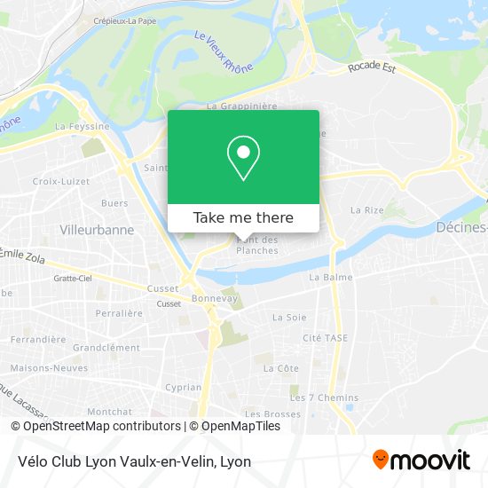 Vélo Club Lyon Vaulx-en-Velin map
