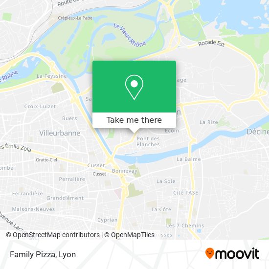 Family Pizza map