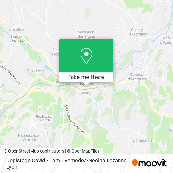 Dépistage Covid - Lbm Dyomedea-Neolab Lozanne map