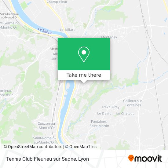 Tennis Club Fleurieu sur Saone map