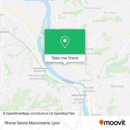Mapa Rhone Saone Maconnerie