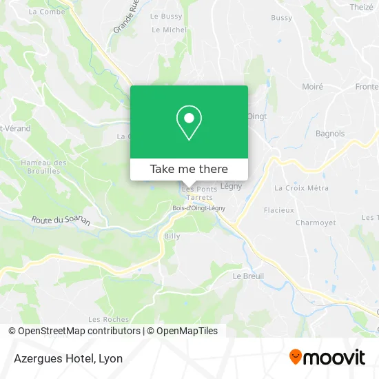 Azergues Hotel map