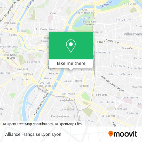 Mapa Alliance Française Lyon