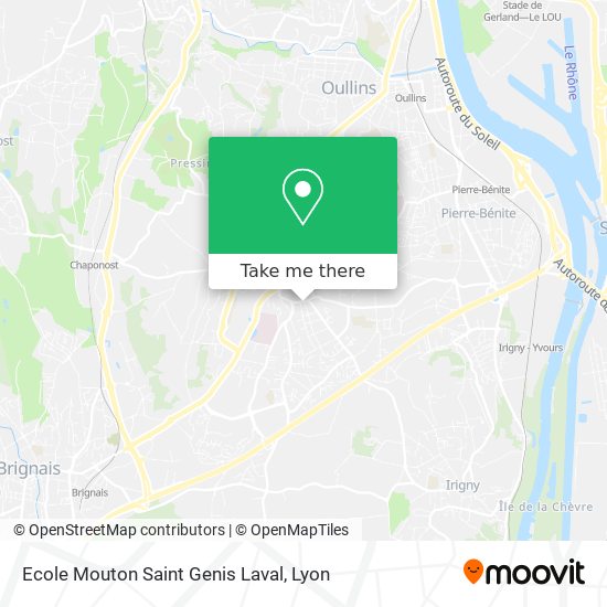 Ecole Mouton Saint Genis Laval map