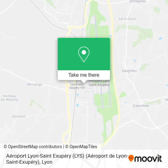 Aéroport Lyon-Saint Exupéry (LYS) (Aéroport de Lyon-Saint-Exupéry) map