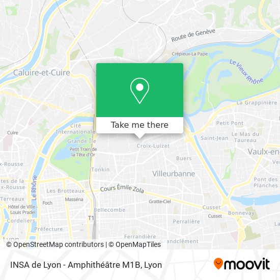 INSA de Lyon - Amphithéâtre M1B map