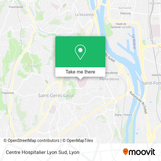 Centre Hospitalier Lyon Sud map
