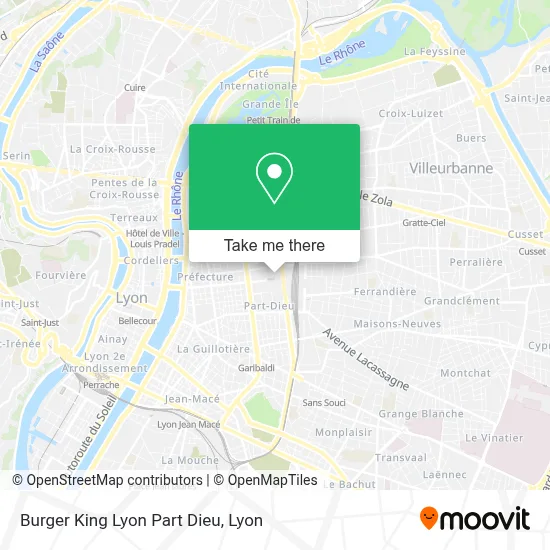 Burger King Lyon Part Dieu map