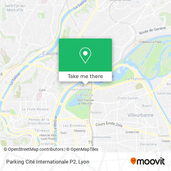 Mapa Parking Cité Internationale P2