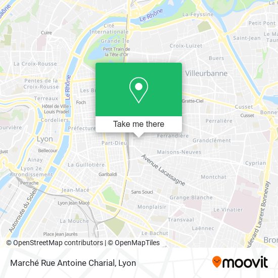 Marché Rue Antoine Charial map