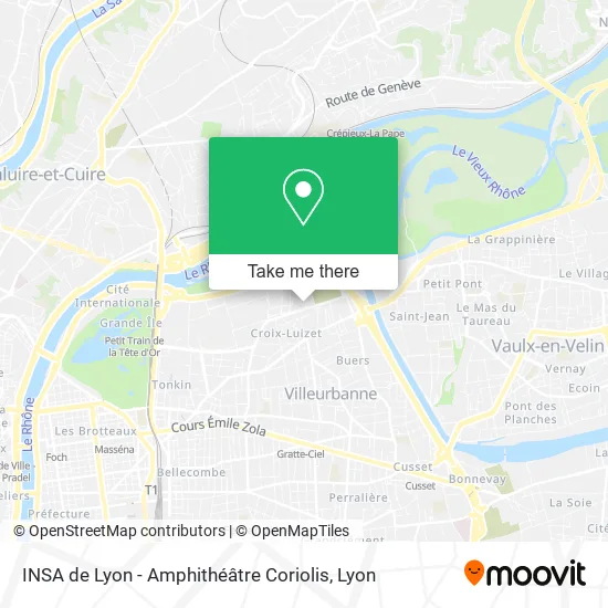 INSA de Lyon - Amphithéâtre Coriolis map
