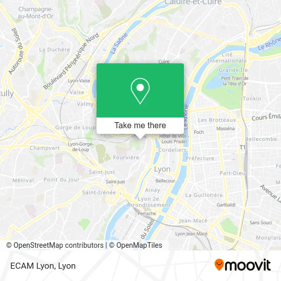 ECAM Lyon map