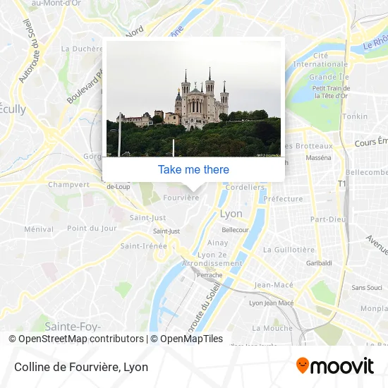 Colline de Fourvière map