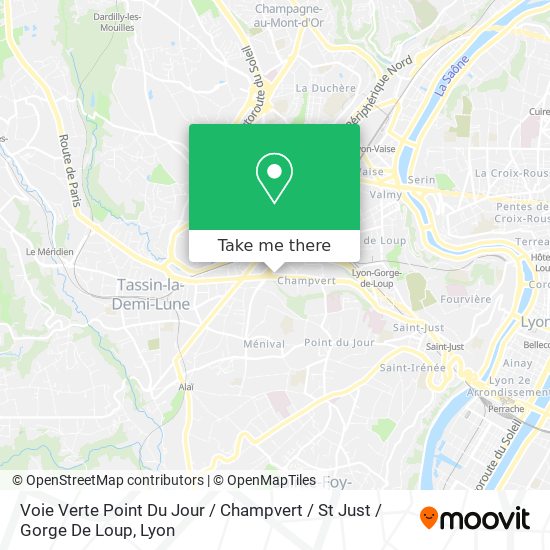 Mapa Voie Verte Point Du Jour / Champvert / St Just / Gorge De Loup