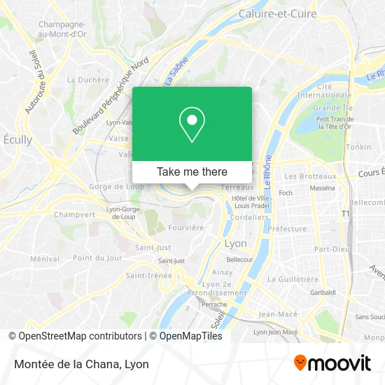 Montée de la Chana map