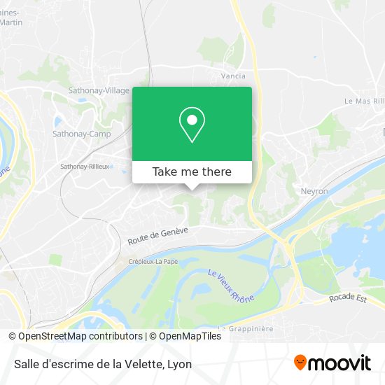 Salle d'escrime de la Velette map