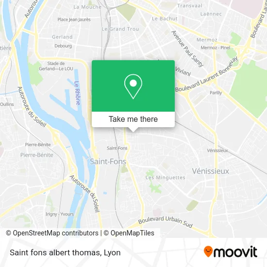 Saint fons albert thomas map