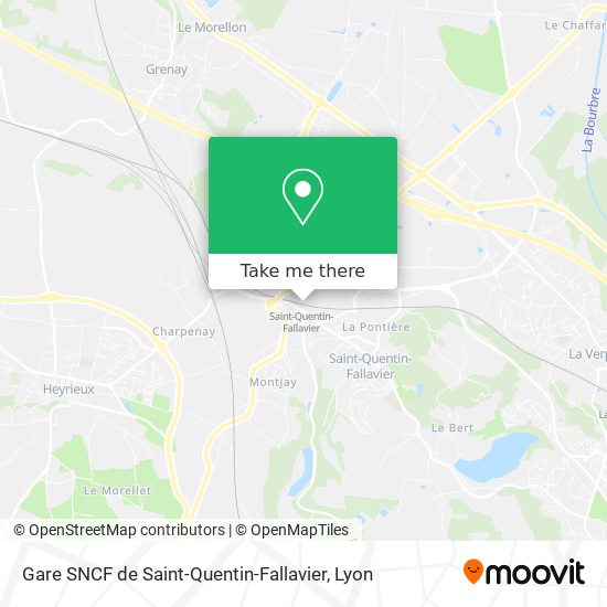 Gare SNCF de Saint-Quentin-Fallavier map