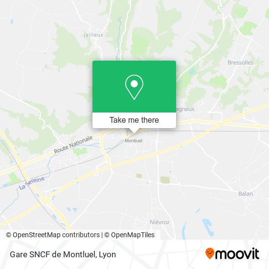 Gare SNCF de Montluel map