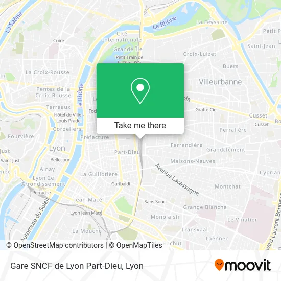 Gare SNCF de Lyon Part-Dieu map