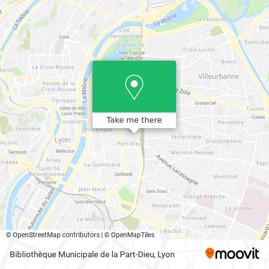 Bibliothèque Municipale de la Part-Dieu map