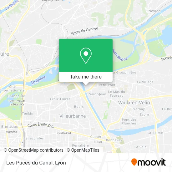 Mapa Les Puces du Canal