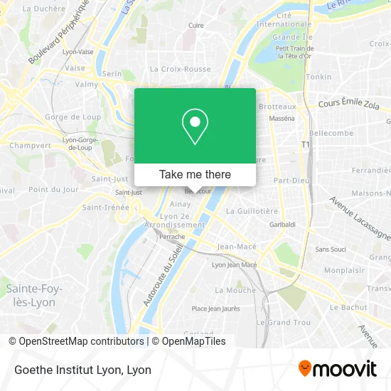 Goethe Institut Lyon map
