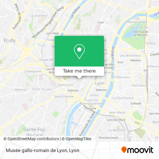 Musée gallo-romain de Lyon map