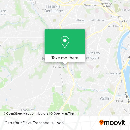 Mapa Carrefour Drive Francheville