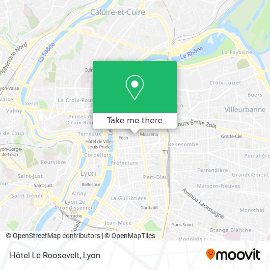 Mapa Hôtel Le Roosevelt