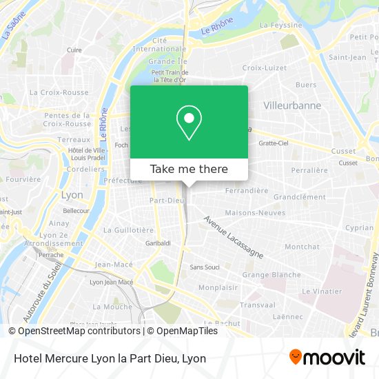 Hotel Mercure Lyon la Part Dieu map