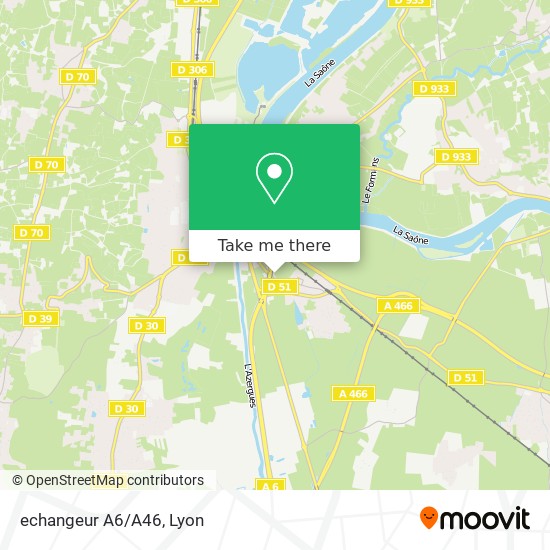 Mapa echangeur A6/A46