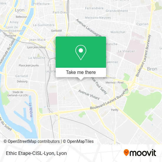 Ethic Etape-CISL-Lyon map