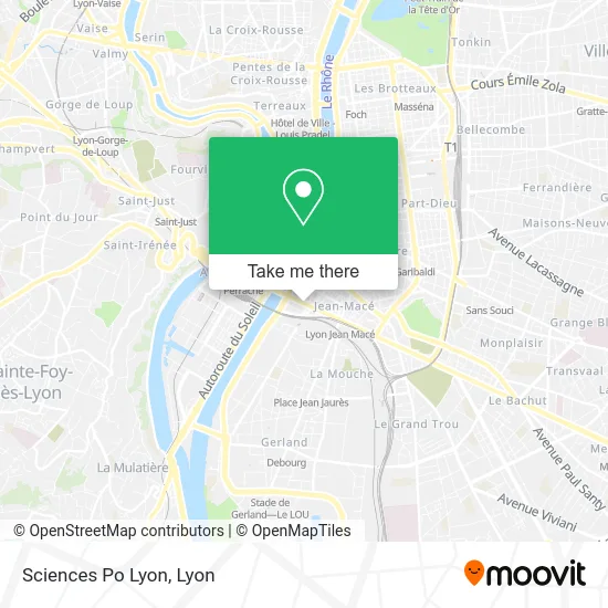 Sciences Po Lyon map