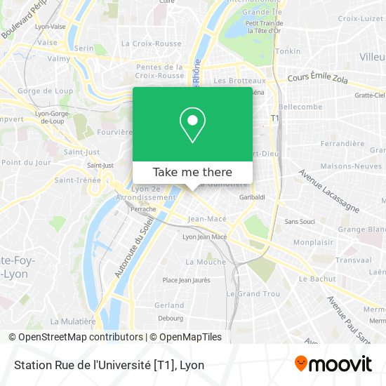 How to get to Station Rue de l'Université [T1] in Lyon, 7e ...