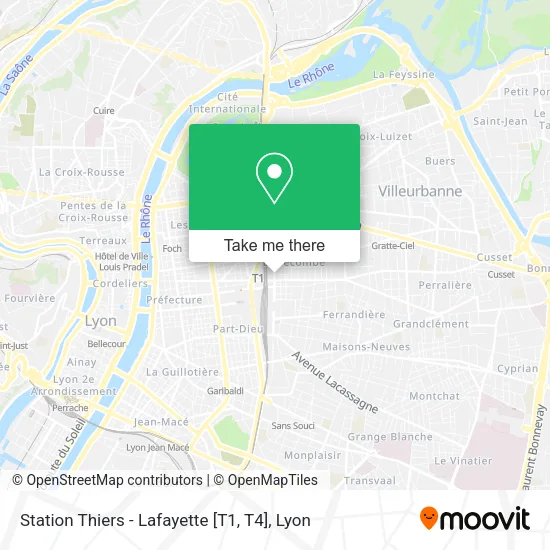 Station Thiers - Lafayette [T1, T4] map