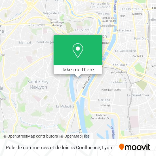 Pôle de commerces et de loisirs Confluence map