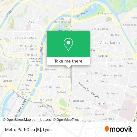 Métro Part-Dieu [B] map